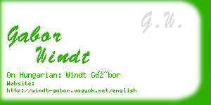 gabor windt business card